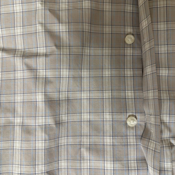 Boss formal button down. Plaid/ stripe print. Gently used - Picture 3 of 4